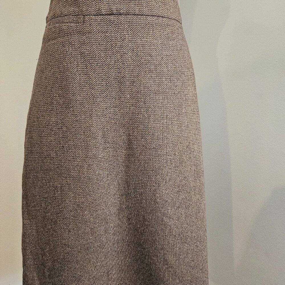Lands End, Tweed Skirt, Brown/ Cream (with Pockets!), Size 2